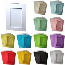 Rectangle Aperture Small Tri-Fold Card Blanks 5 Pack 4.5 x 3.5" Cross Stitch