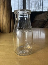 Vintage Wanzer Dairy Half Pint Milk Bottle, Embossed. Chicago, ILL