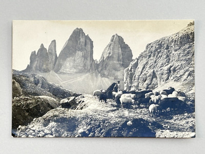 THREE PEAKS OF WASHING SHEEP OLD POSTCARD OLD POSTCARD