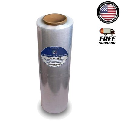 Eco-Friendly 18'' Stretch Film - 1500ft Clear Wrap with 800% Stretch for Packing
