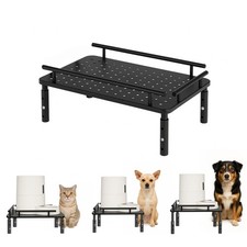 Raised Pet Feeder Stand for Cats & Dogs Neck Health, Metal Holder for Pet Aut...