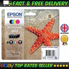 Genuine Epson 603 Multipack Starfish Original Printer Ink Cartridges XP-3100 WF