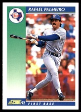 Rafael Palmeiro 1992 Score #55 Texas Rangers MLB READ FREE SHIPPING AutographDen