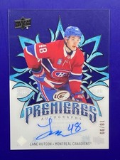 2024-25 UPPER DECK ICE PREMIERES TRUE ROOKIE AUTO LANE HUTSON /99 RC CANADIANS