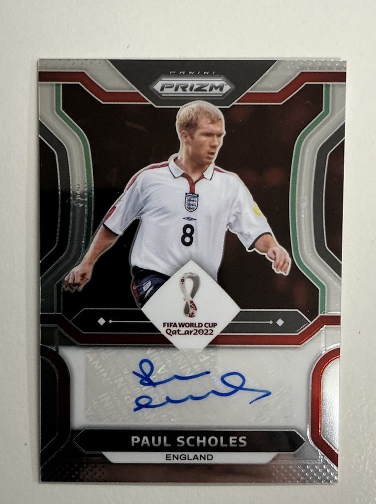 2022 Panini Prizm World Cup Autograph Auto Card Paul Scholes S-PS