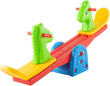 Teeter Totter - See Saw for Backyard or Playroom with Easy-Grip Handles - Indoor
