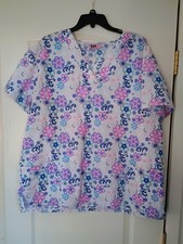 365 work  wear Floral scrub top 2X