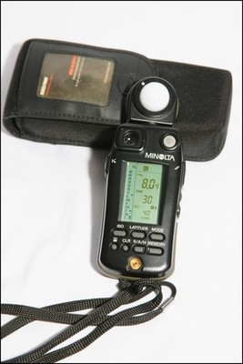 4x5 Minolta Flash Meter VI  Belichtungsmesser + 1° Grad Spot