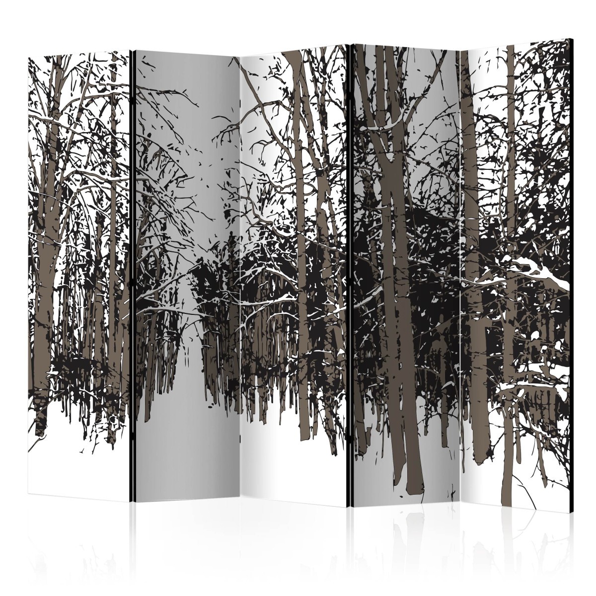 Paravent 5 volets Trees Autumn 172x225cm masque le désordre et isole le bureau