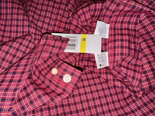 Chaps Men's Red Plaid Button-Down Shirt New with Tags  Size Medium image 5