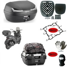 PER YAMAHA TDM 900  BAULETTO+PIASTRA+RETE 45LT GIVI PER 2 CASCHI INTEGRALI-JET-