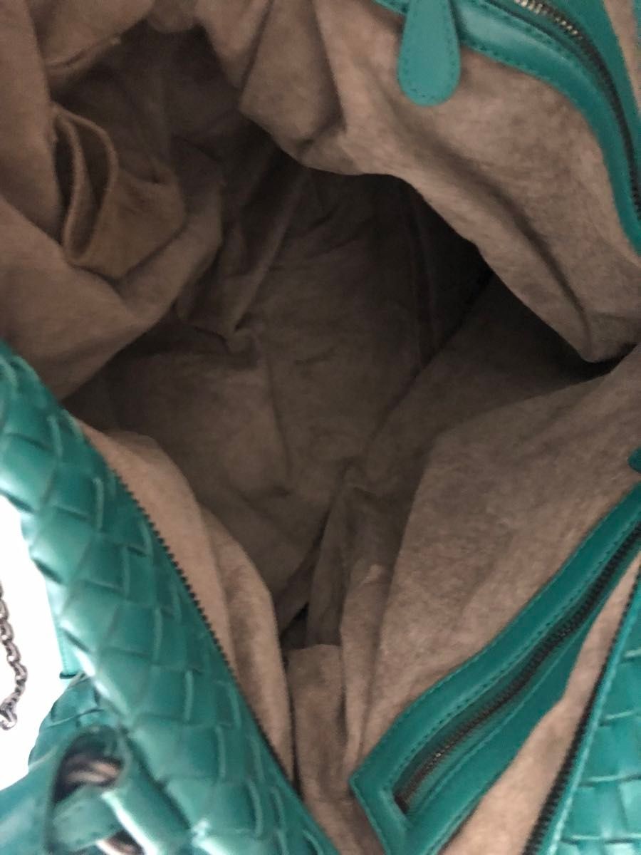 Bottega Veneta Turquoise Leather Tote Bag thumbnail 3