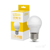 Kobi LED Lampe E27 7W 3000K Warmweiß 600Lm 180° Kugel Weiß EEK F