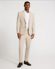NEW EXPRESS 118 KHAKI SLIM STRETCH SUIT PANT SZ 31/30