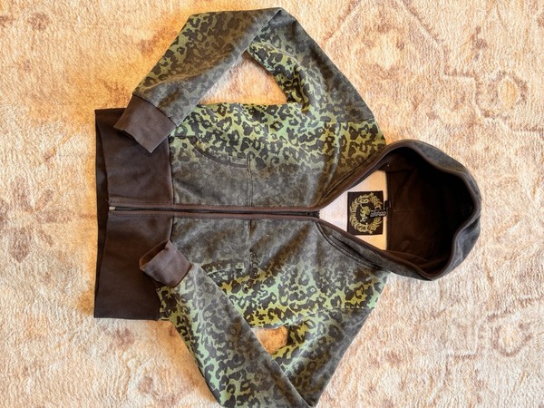 Billabong Hoodie Women  Black green pattern Full Zip