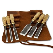 Wood Carving Chisels – Hand-Forged 52100 Steel Blades, Ash Handles, Woodworking