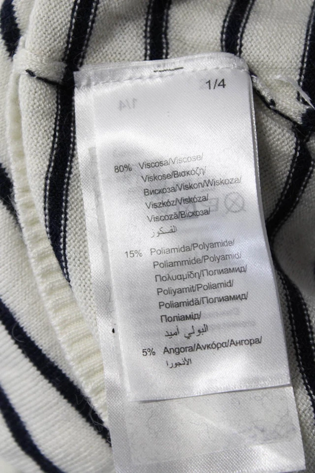 Top tejido a rayas con cuentas cuello redondo texturizado Mayoral Girls blanco talla 12 Foto 4 de 4