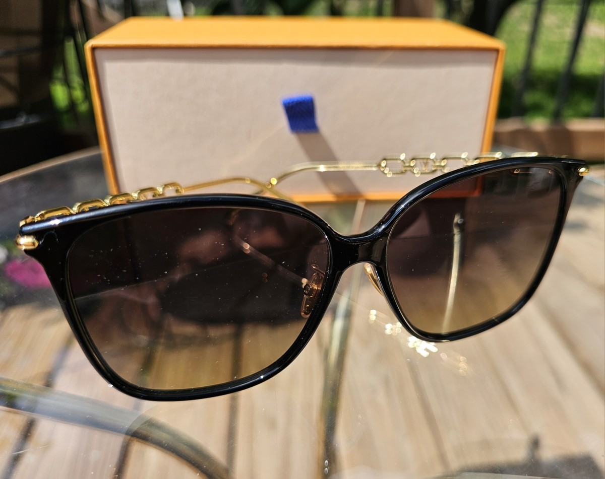 Louis Vuitton Two Chain Classique Square Sunglasses | eBay