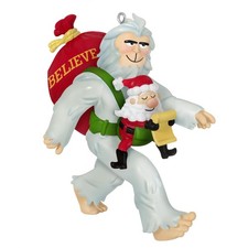 Hallmark Keepsake 2024 Just Believe Bigfoot Santa Funny Christmas Ornament