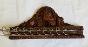1950 Syroco Multi Products 12 Neck Tie Belt Hanger Rack Horse