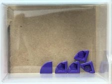 LEGO Parts - Dark Purple Tile, Round 1 x 1 Quarter - No 25269 - QTY 5