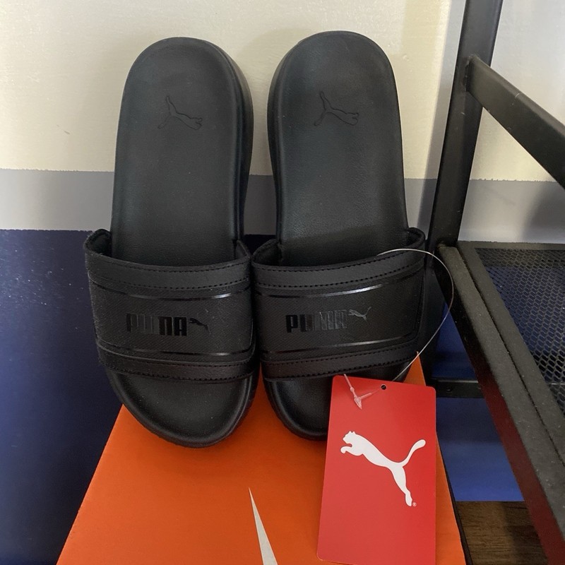 Black PUMA Slide Sz 6 