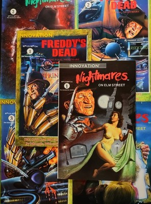 NIGHTMARES ON ELM ST #1-3, FREDDY'S DEAD #1-3 (lot of 6) Innovation '91 hi grade