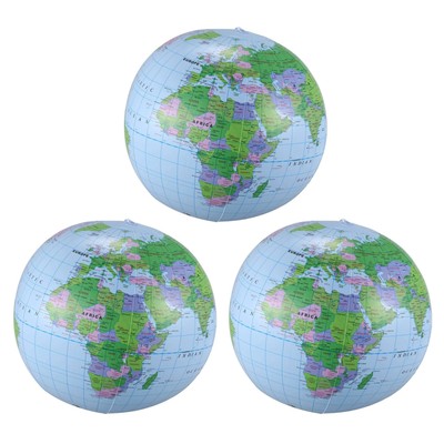 3x Aufblasbarer Spielzeug Globus Tellurion Training Geographie Karte Ballon Wasserball9084
