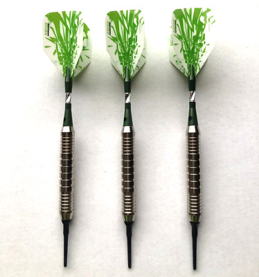 3 Dartpfeile Soft Darts Green Arrow je 18 Gramm Darts + 50 Dartspitzen Softdarts