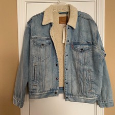 Levis Disney Jacket Size Xl Mickey Mouse Ex-boyfriend Trucker Sherpa New