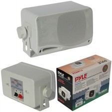 2 PYLE PLMR24 casse bianche waterproof locali commerciali 200 watt rms camper