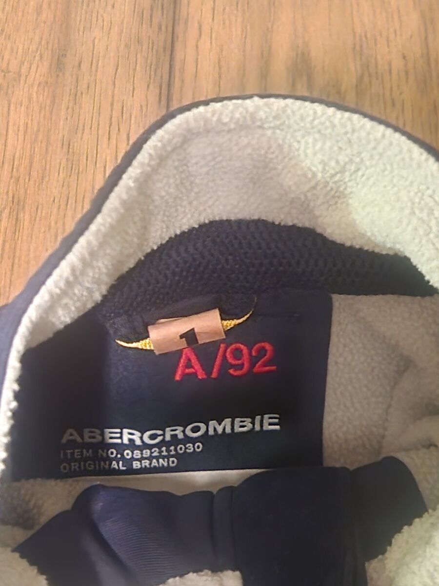 Abercrombie A/92 Cotton Mens Jacket Blue White Stripes Abercrombie A/92 Cotton Mens Jacket Blue White Stripes