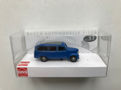 Busch H0 Framo V901/2 Bus Modell – Blaues Modellauto Im Maßstab 1:87, Baujahr 1954