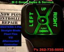 NEW WESTERN V2 STRAIGHT BLADE SNOW PLOW HANDHELD CONTROLLER 4 PIN WHITE PLUG USA