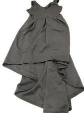 24seven comfort apparel- Women's Black Long V-neck Dress- Size M