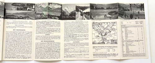 Colorful Vintage Brochure "Lakes of Thun and of Brienz" Switzerland -Lovely Map* - Picture 11 of 19