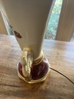 VTG 1940's Jenny Worrall Lamp Ruby Roses Swan Handles Gilded FINIALS Fluted — photo 8