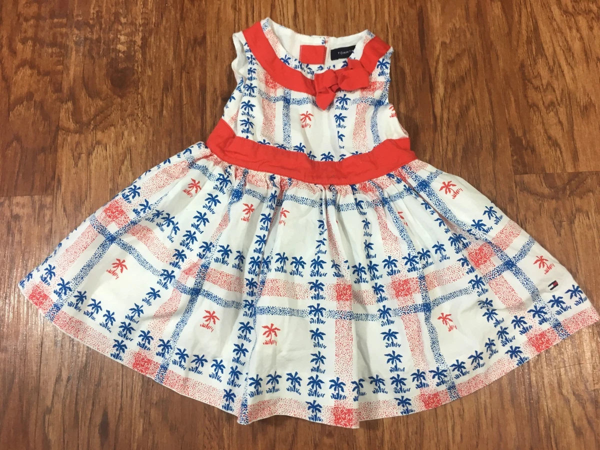 Tommy Hilfiger Baby Dress Polynesian Palm Tree Plaid 3 6 Months