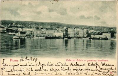 CPA AK FLUSS Adria-Palast und Seegouvernment KROATIEN (596986)