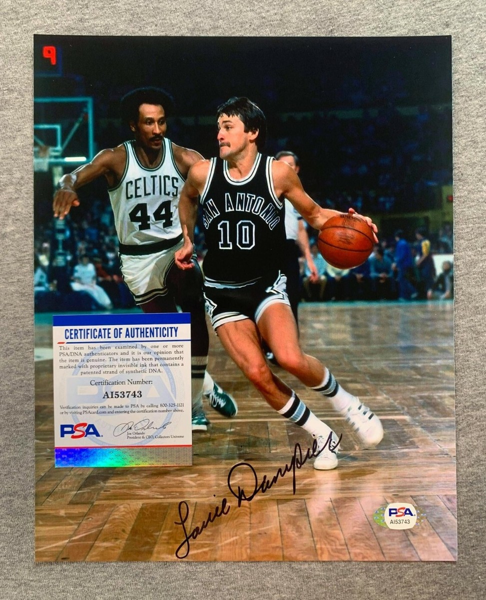 SAN ANTONIO SPURS- LOUIE DAMPIER AUTOGRAPH 8x10 ACTION PHOTO PSA