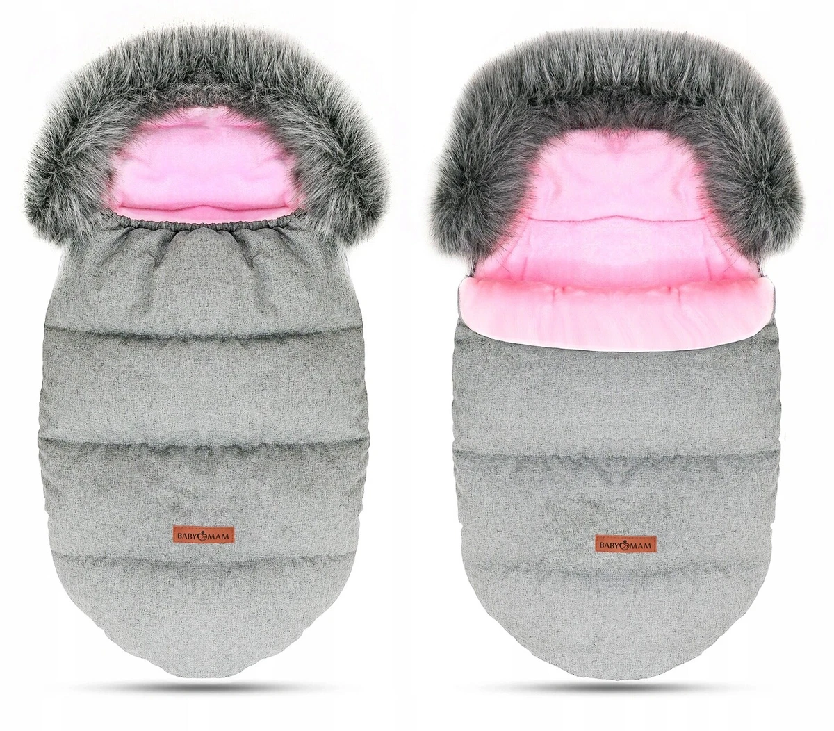 Baby Footmuff Stroller Pushchair Husky Warm Babymam Light Grey