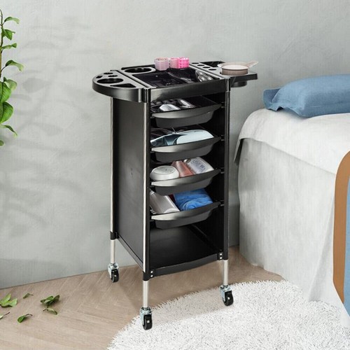 4 Drawer Salon Hairdresser Trolley Barber Beauty Storage Basket Rolling Cart - Picture 3 of 11