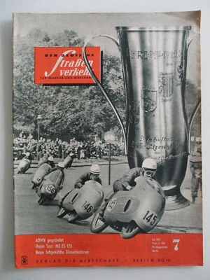 Der Deutsche Straßenverkehr Heft 7 Juli 1957 Zeitschrift DDR Test MZ ES 175 - Bild 1 von 2