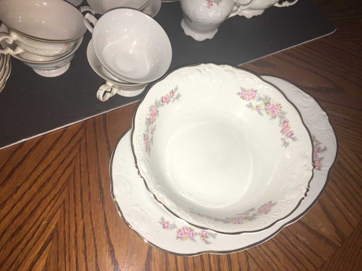 vintage set of 52 service for 8 fine Walbrzych china from Poland