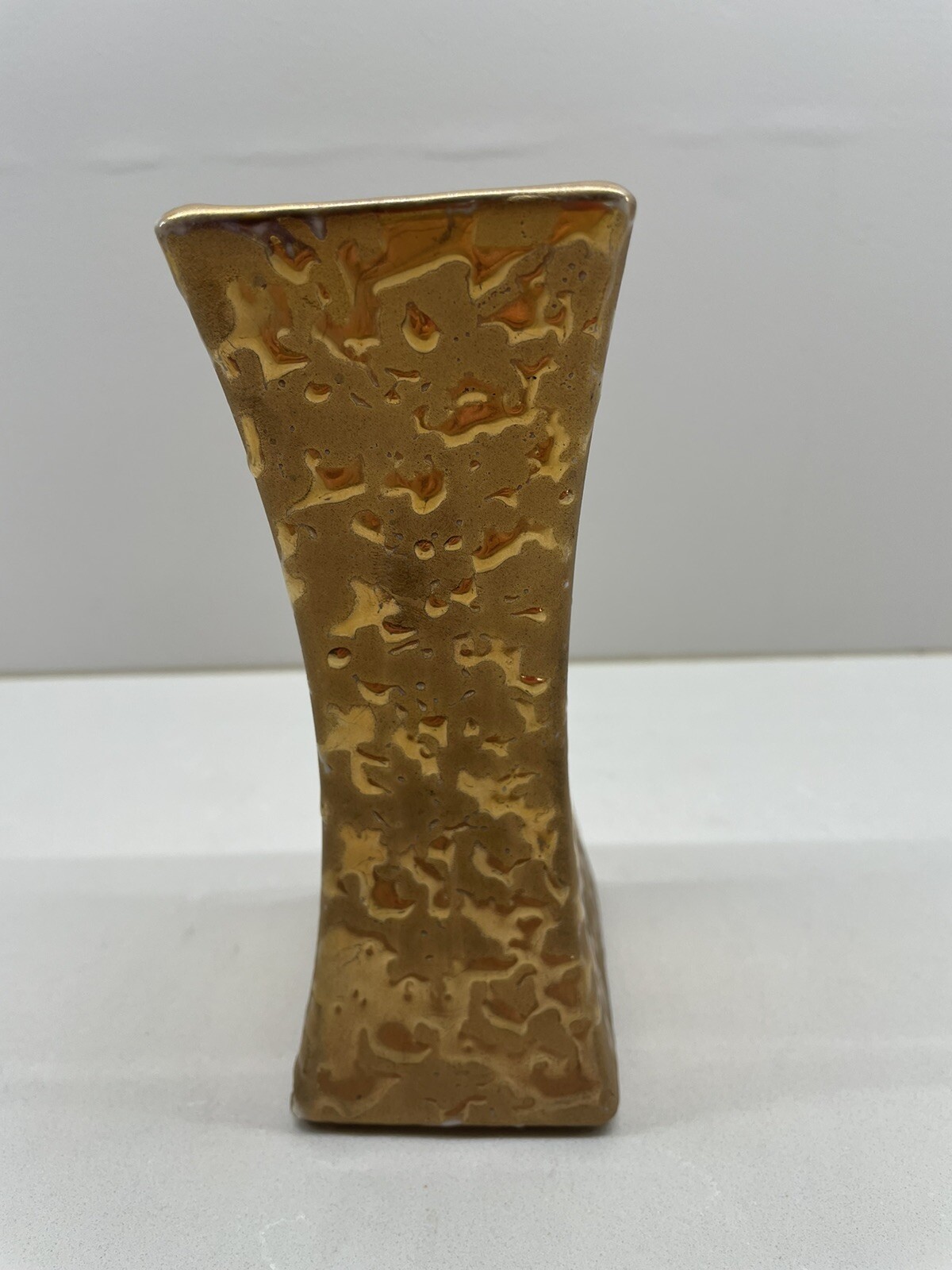Vintage weeping gold vase 24 Karat Gold made in the USA eBay