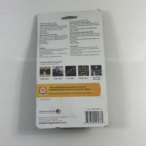 (40-Pk) Clips de cable de luz de alambre Prodec de plástico blanco 811040-4 - sellados - Imagen 2 de 2
