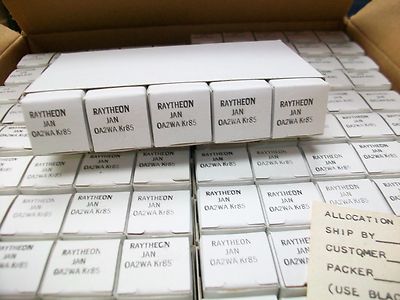SLEEVE OF 5 RAYTHEON JAN OA2WA TUBES