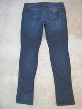 J0Es Cigarette Mid-Rise Skinny Jeans Women Size 32 Blue Distressed+Stretch L34.5