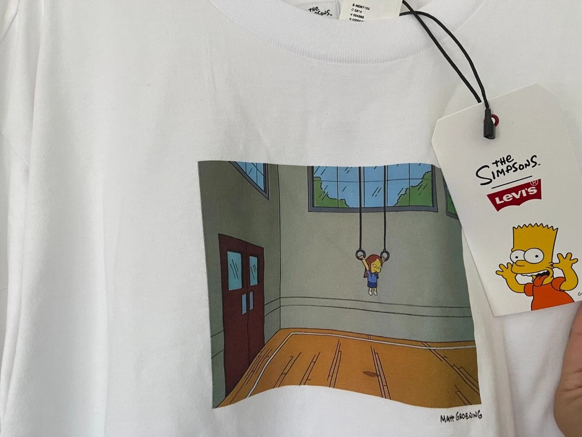 Levi&#039;s X Simpsons Springfield Student Men Long T-shirt Relaxed | eBay