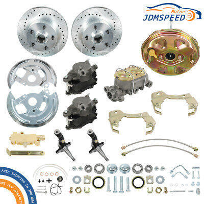 Power Disc Brake Conversion Kit 11'' Drilled&Slotted Rotors for Camaro 1967-1969
